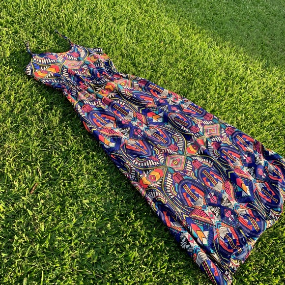 ✨💖💜 NWOT Super Fly Vibrant Aztec Maxi 💜💖✨ - Picture 2 of 8